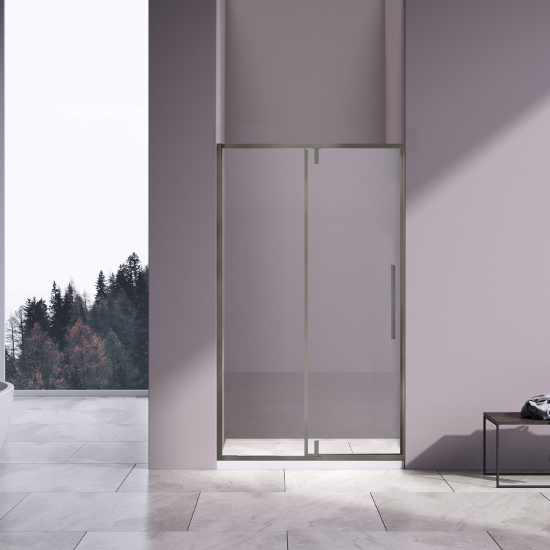 Душевая дверь, VDP-4SN120CLGM вороненая сталь, стекло прозрачное Slim-N Vincea (356999)