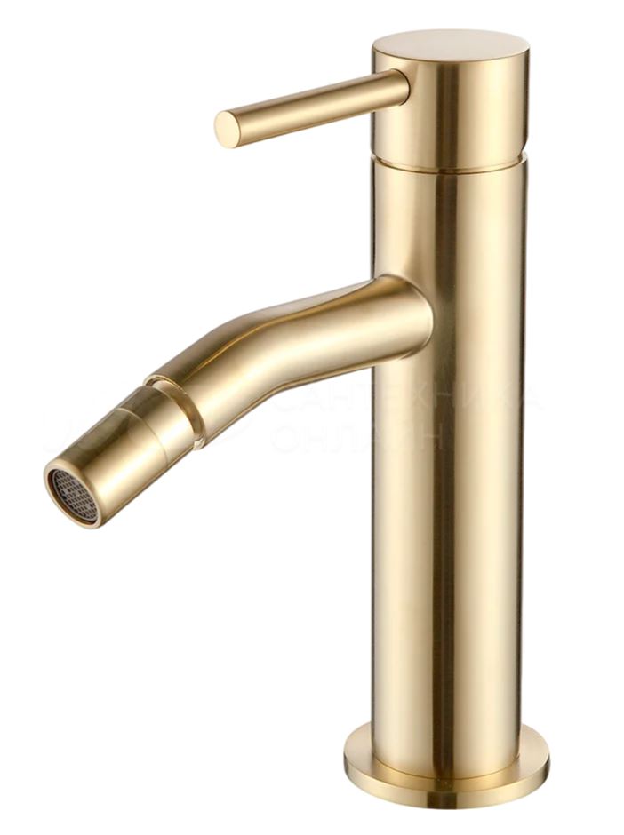 Смеситель для биде AQUAme Siena AQM6216BG шлифованное золото