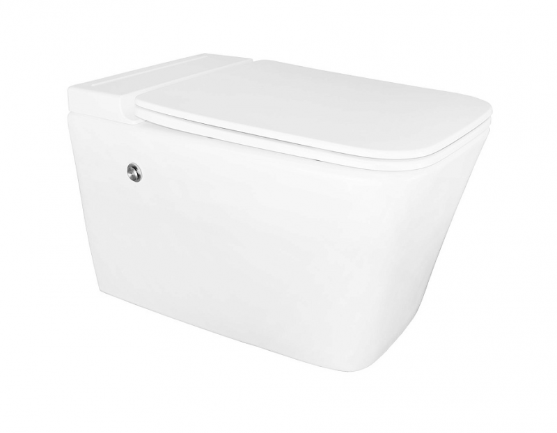 Унитаз импульсный Azario AZ101 напольный, квадр, быстрос сид мкрлфт