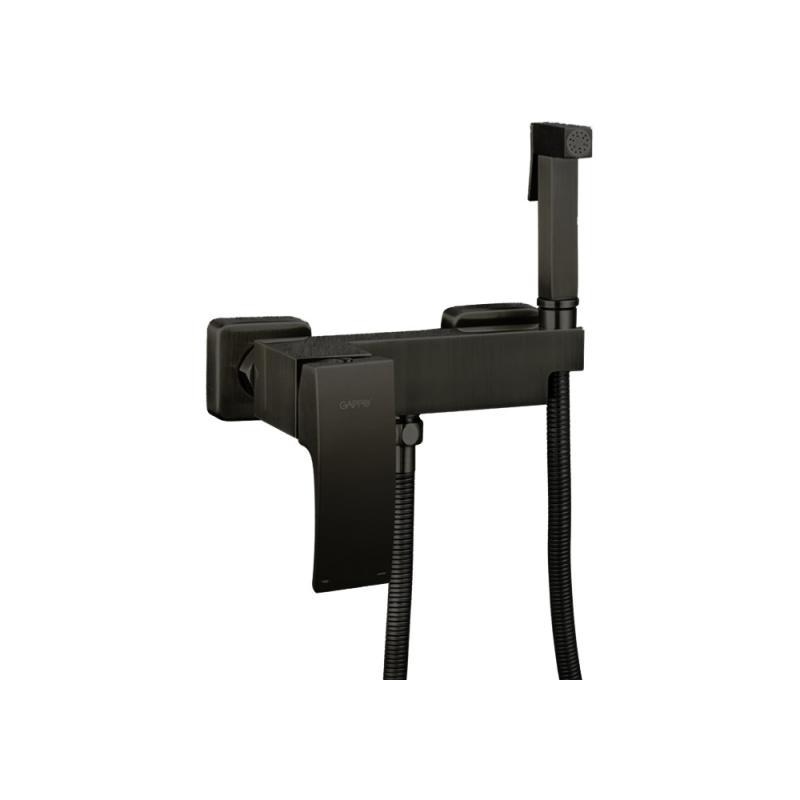 Смеситель с гигиеническим душем G2007-6 черный