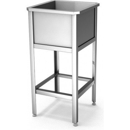 Мойка техническая напольная 1 секц. 500х500х870мм. гл.300мм.