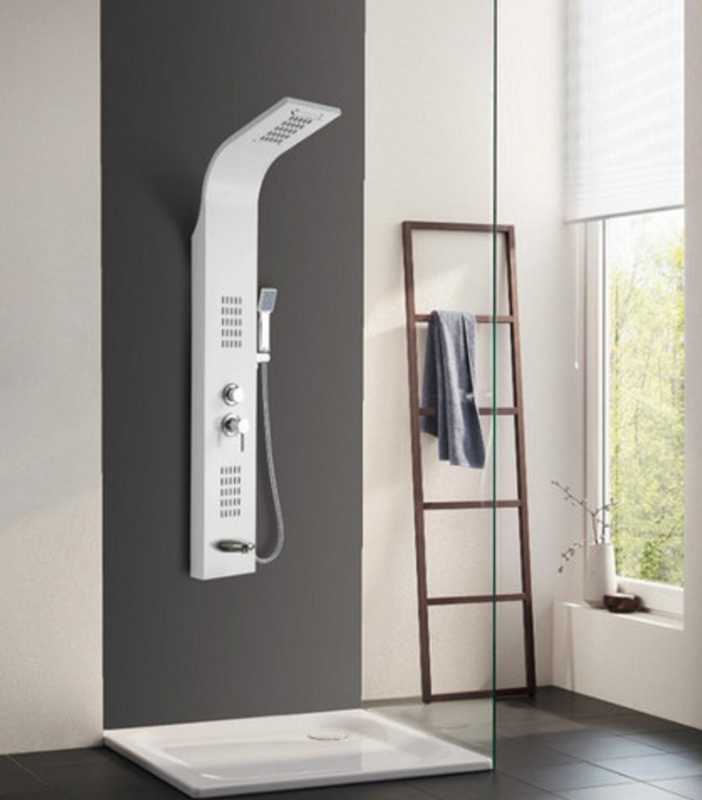 Душевая панель из нерж стали, цвет белый, 1500х220 мм Ceruttispa 9990 VIRGINIA W