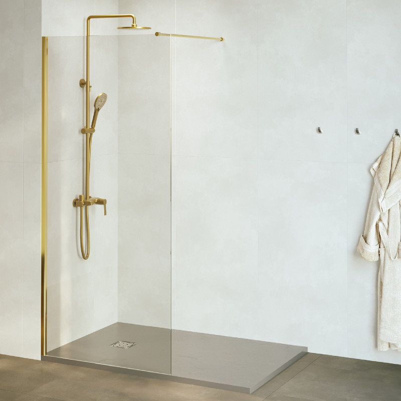 Душевая перегородка 70*195 RGW WA-010-G Золото/Прозрачное/8 мм 351001007-16