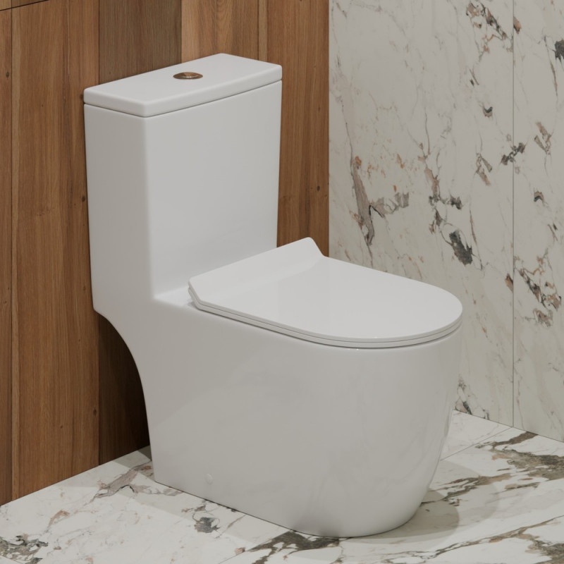 Унитаз-моноблок EvaGold Т1088 безободк круг смыв, тонк сид ДП, гофра подводка