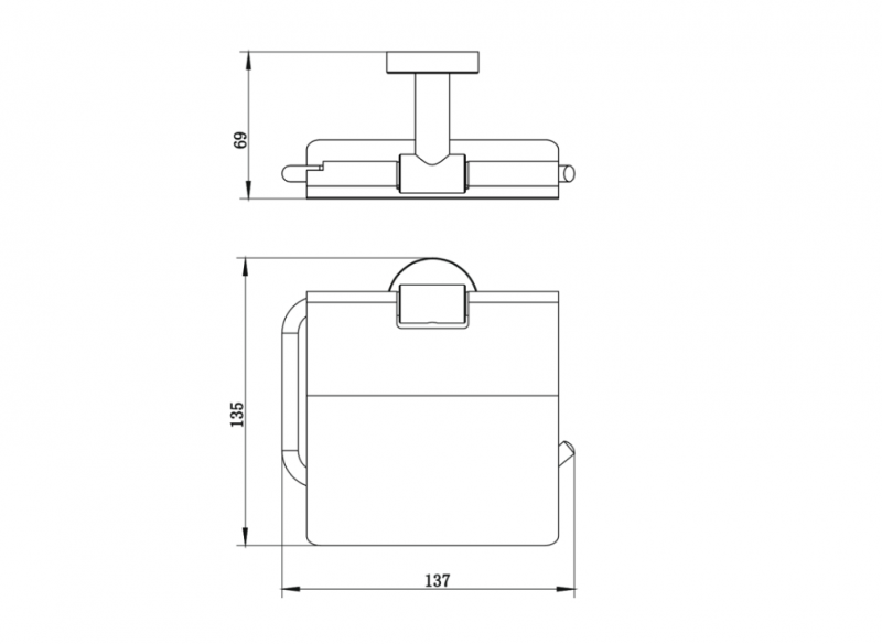 Держатель туалетной бумаги WHITECROSS Ergo ER2262GLB (брашированное золото)